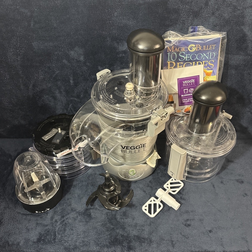 Veggie Bullet VBR-1001 Electric Spiralizer Food Processor with Accessories.